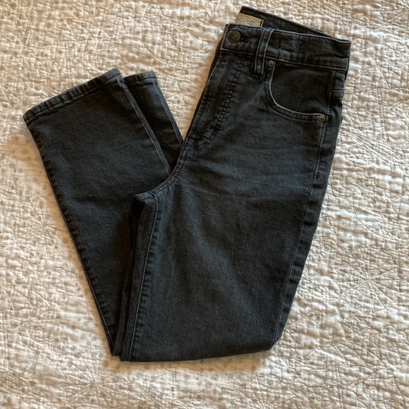 Madewell The Perfect Vintage Crop Jean 27 black high rise waist - Picture 4 of 13